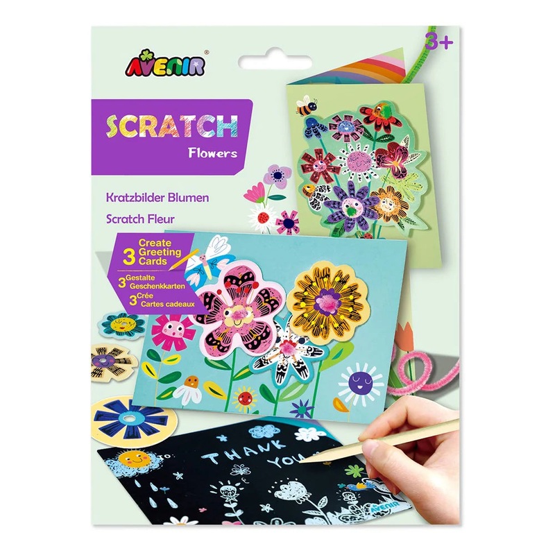 Avenir Scratch Greeting Card Flowers