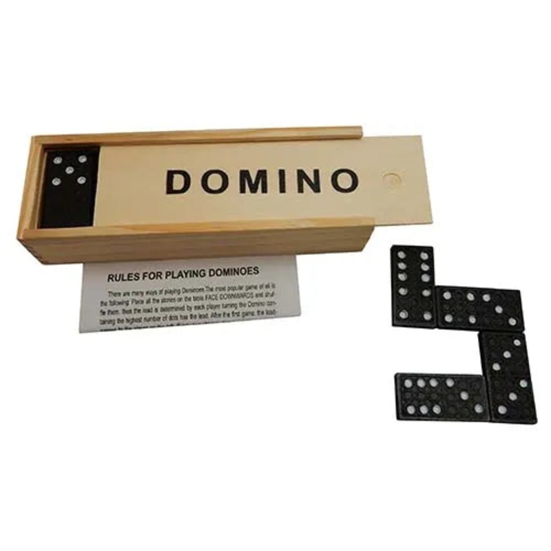 Dominoes Set in Wooden Box