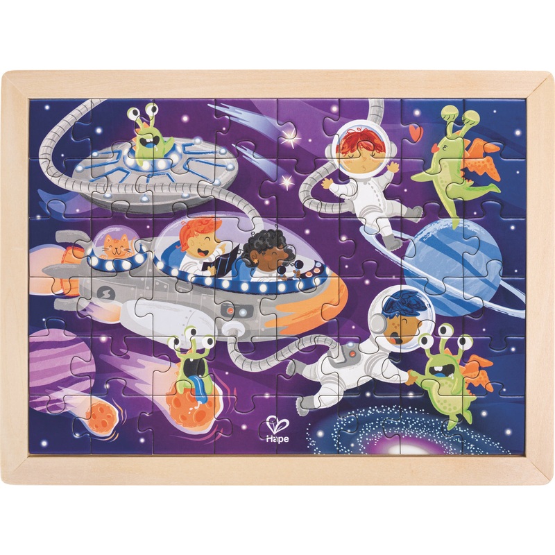 Hape Space Friends Double Sided 48pc