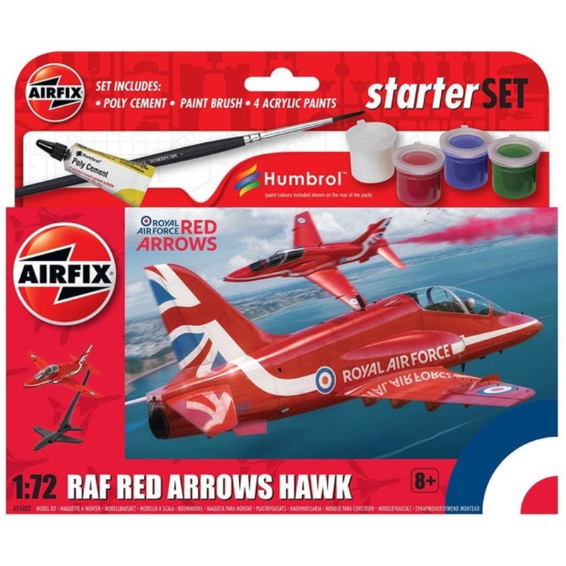AFX Sml Starter Red Arrows Hawk 1/72