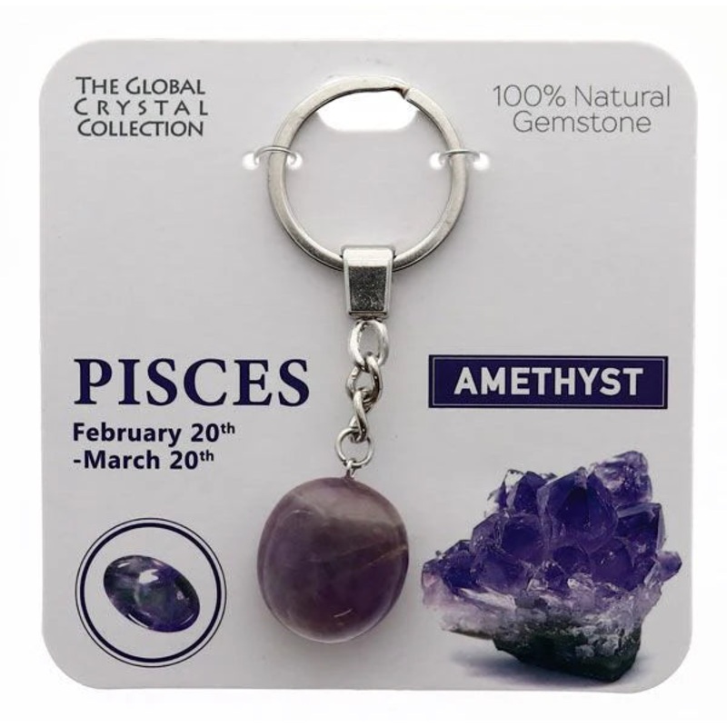 Pisces Gem Keyring