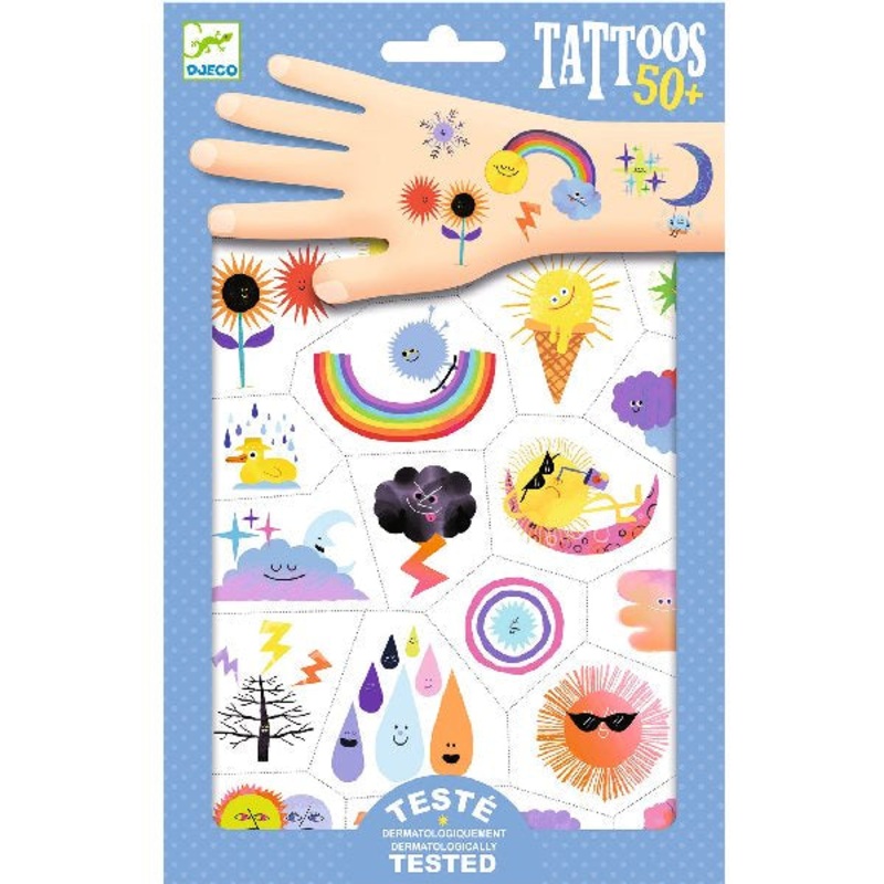 Djeco Tattoos Weather Emojis