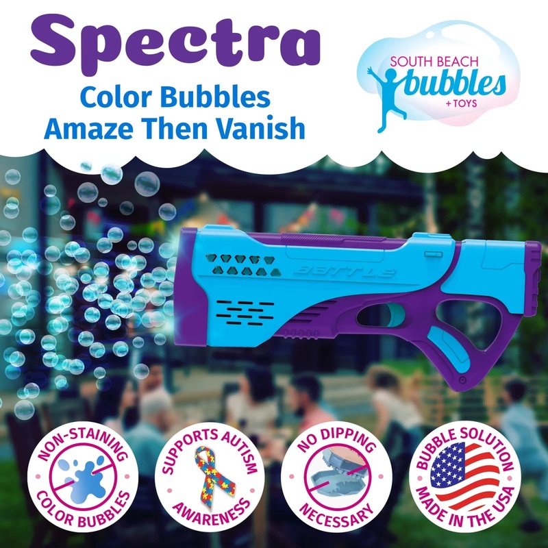 Poppin Colorz Spectra Light Up Bubble Blaster
