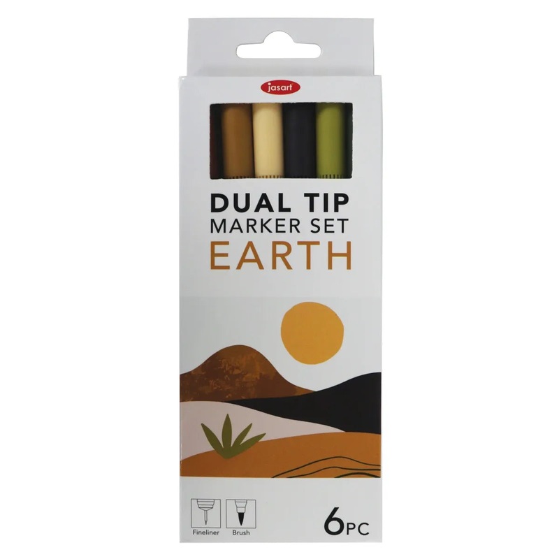 Jasart Dual Nib Fineliner Earth