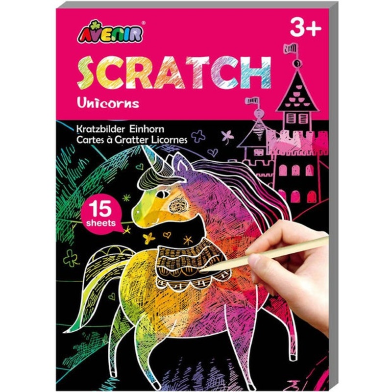 Avenir Scratch Book Unicorns Small