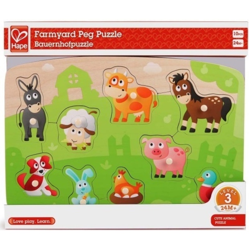 Hape Farmyard Peg Puzzle
