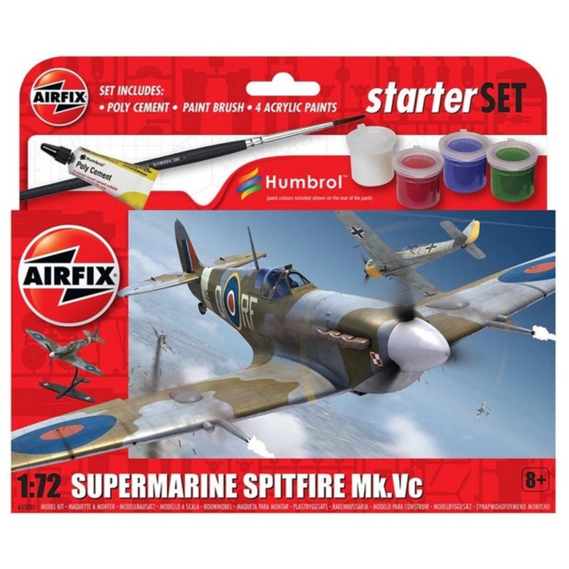 AFX Sml Starter Set Supermarine Spitfire 1:72