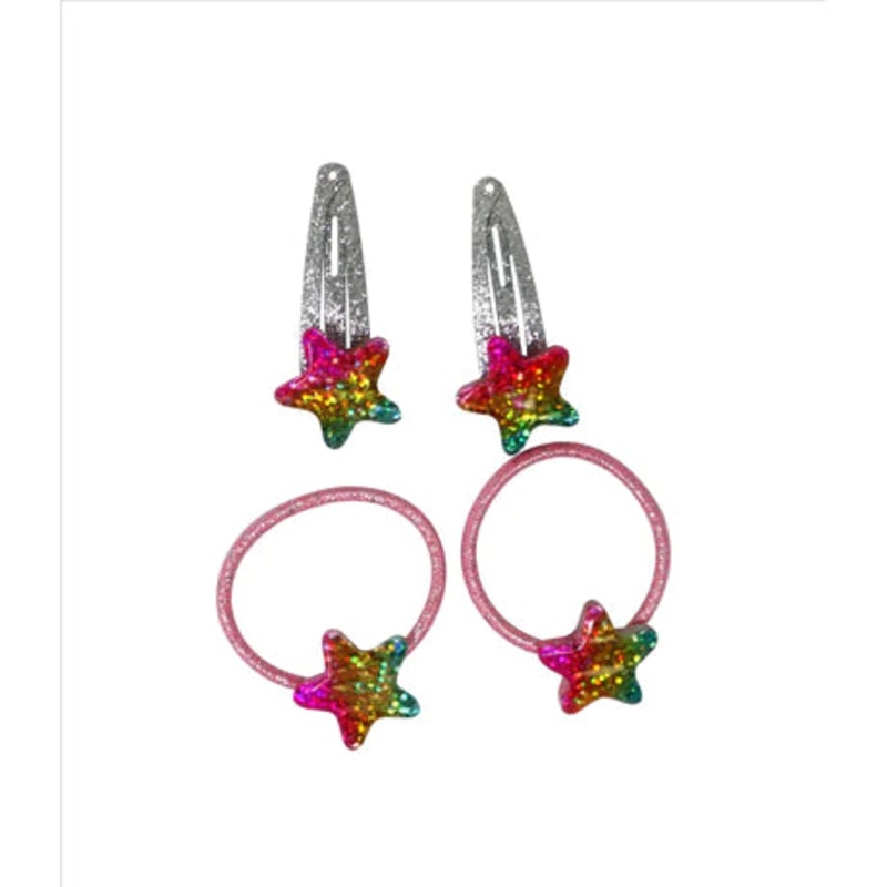 PP Rainbow Star Sparkly Hair Accessories