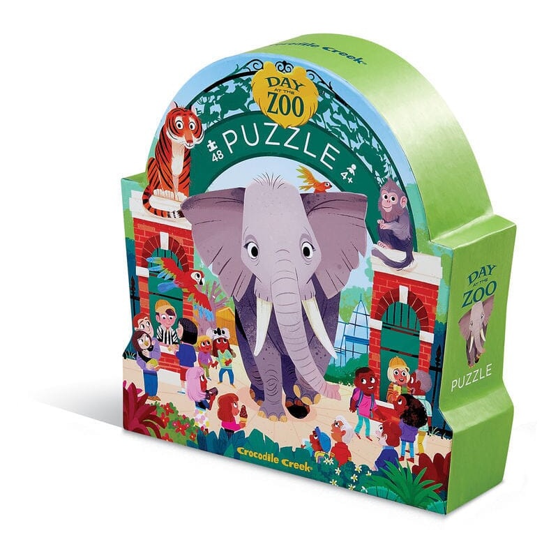 Crocodile Creek - Day at the Museum Puzzle 48pc | Zoo