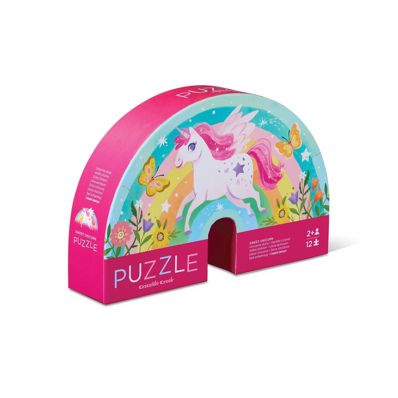 Crocodile Creek - Mini Puzzle 12pc | Sweet Unicorn