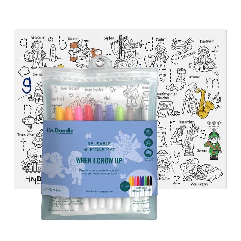 HeyDoodle - Classic Colouring & Doodle Mat | When I Grow Up