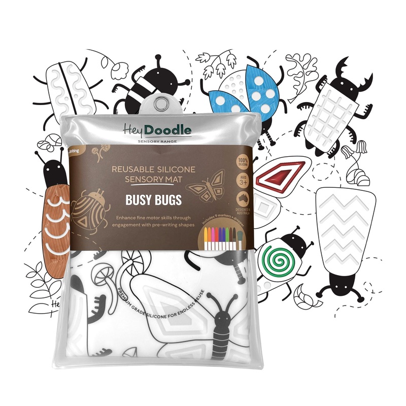 HeyDoodle - Sensory Colouring & Doodle Mat | Busy Bugs