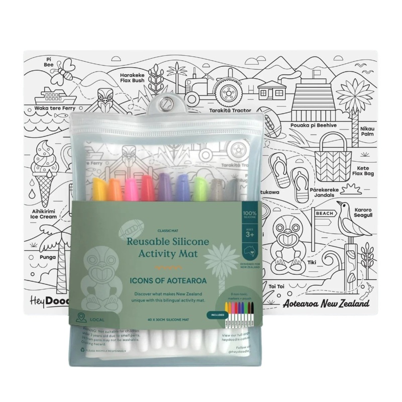 HeyDoodle - Classic Colouring & Doodle Mat | Icons of Aotearoa