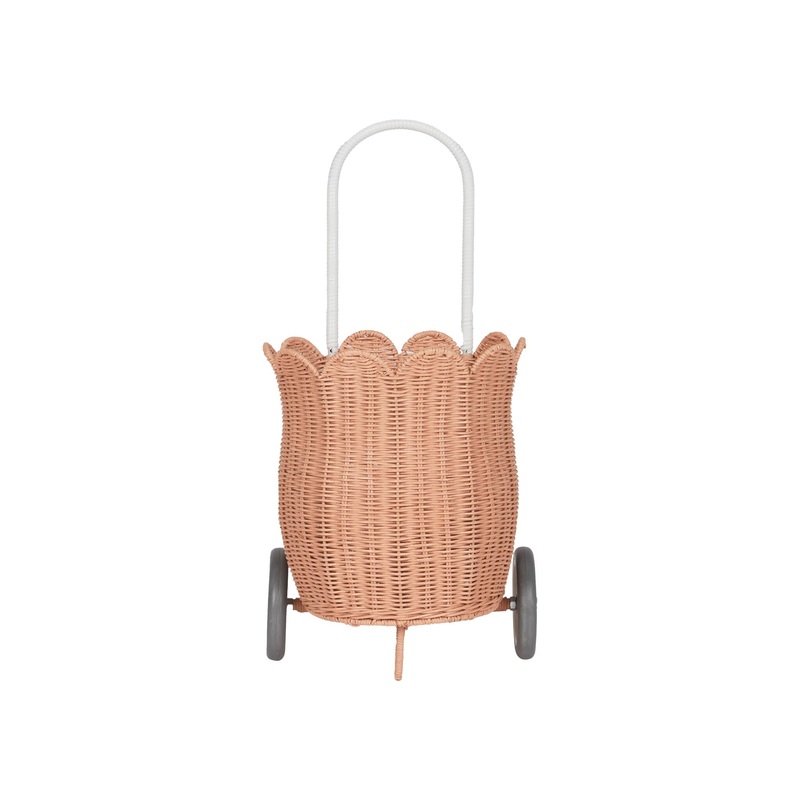 Olli Ella Rattan - Petal Luggy | Seashell Pink