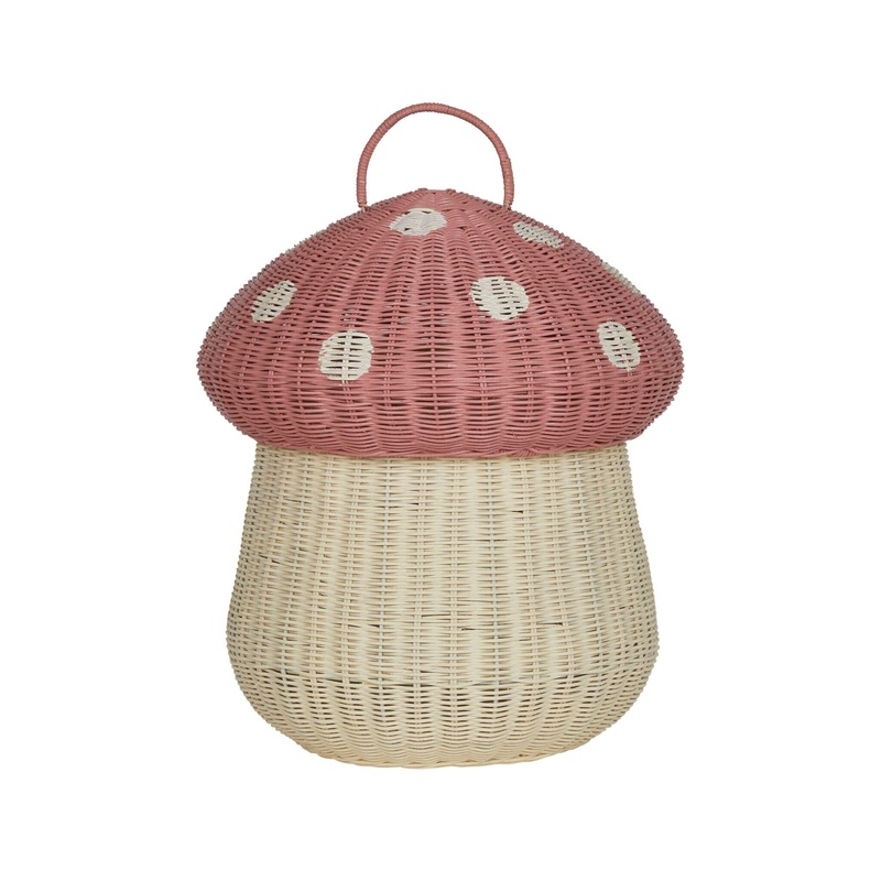 Olli Ella Mushroom Storage Basket - Musk