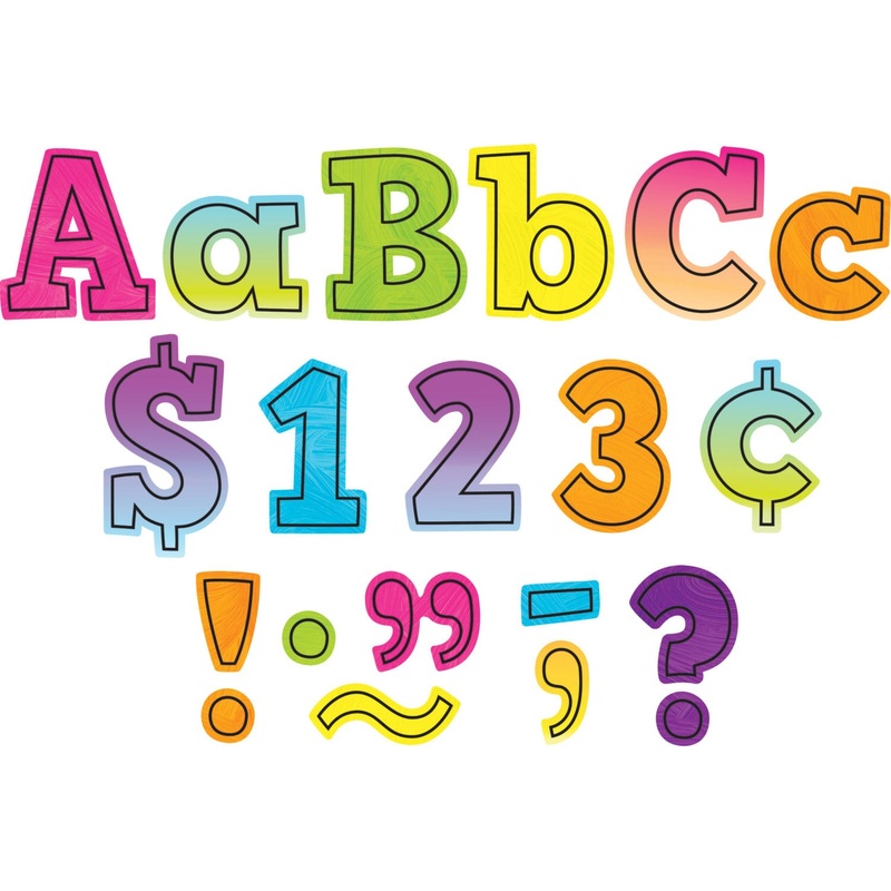 Teacher Created Resources Brights 4Ever Bold Block 4" Letters Combo Pack