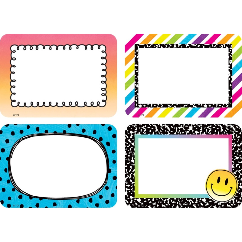 Teacher Created Resources Brights 4Ever Name Tags/Labels Multi-Pack