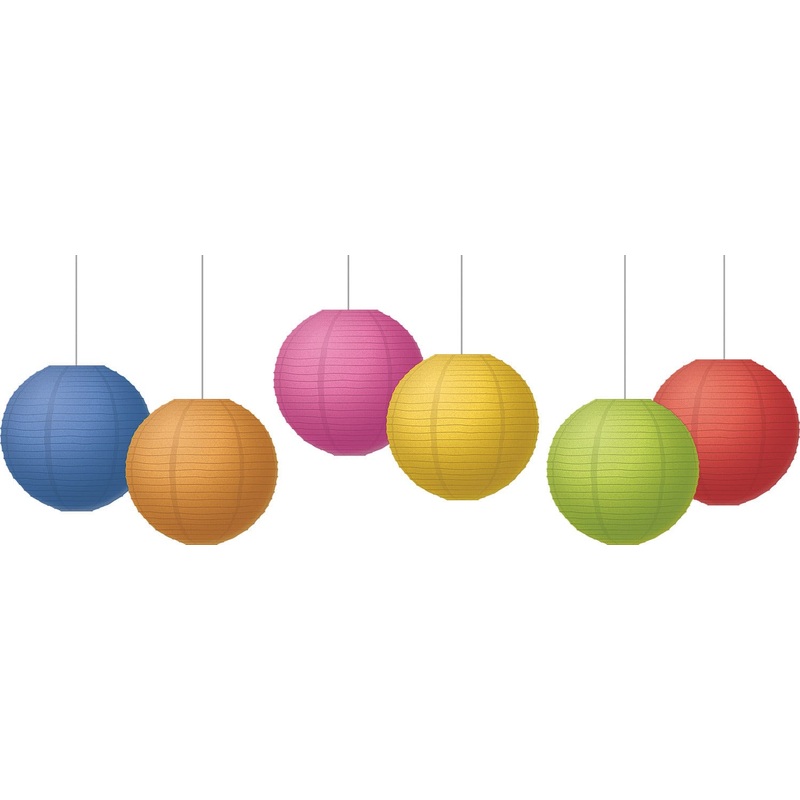 Teacher Created Resources Colorful 8" Hanging Paper Lanterns