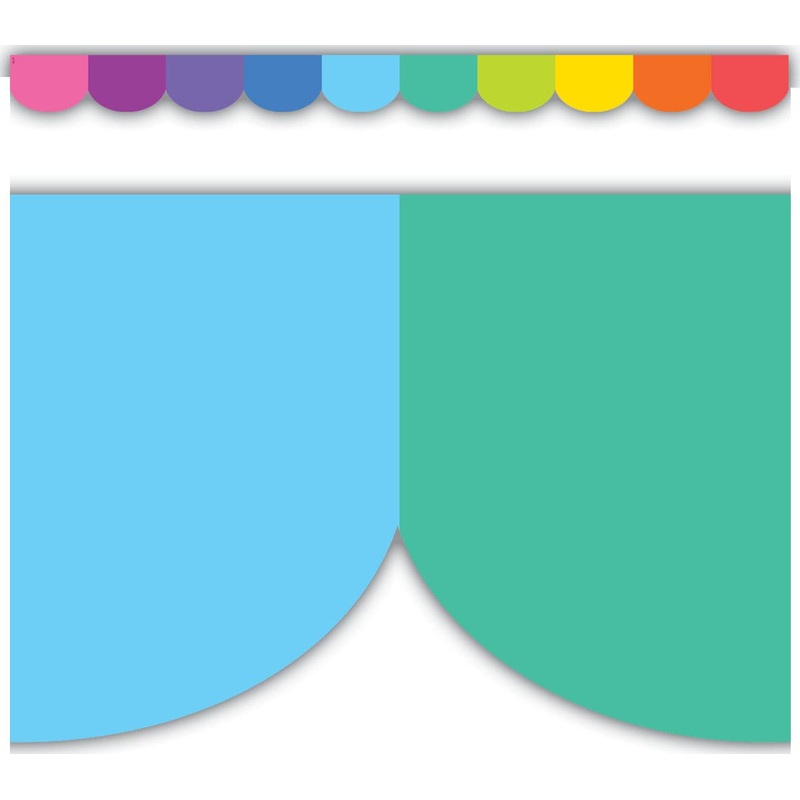 Teacher Created Resources Colorful Scalloped Die-Cut Border Trim