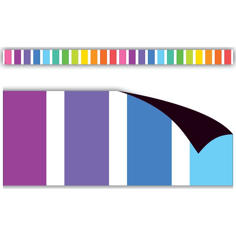 Teacher Created Resources Colorful Stripes Magnetic Border