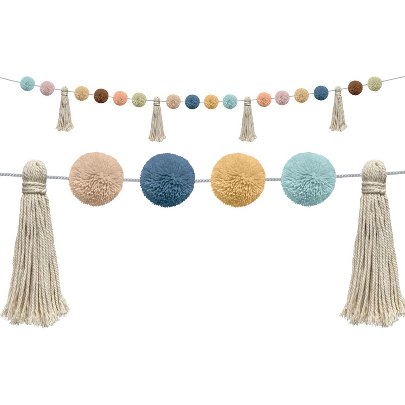 Teacher Created Resources Everyone is Welcome Pom Poms and Tassels Garland