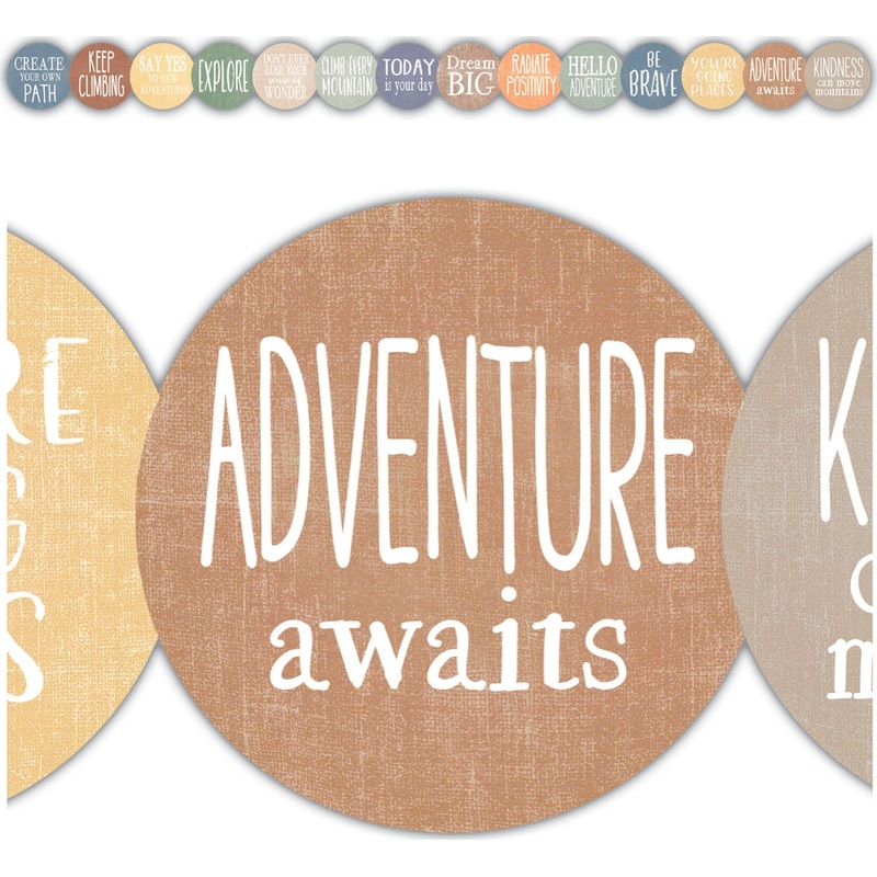 Teacher Created Resources Moving Mountains Positive Sayings Die-Cut Border Trim