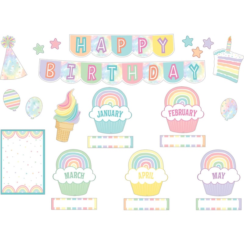 Teacher Created Resources Pastel Pop Happy Birthday Mini Bulletin Board