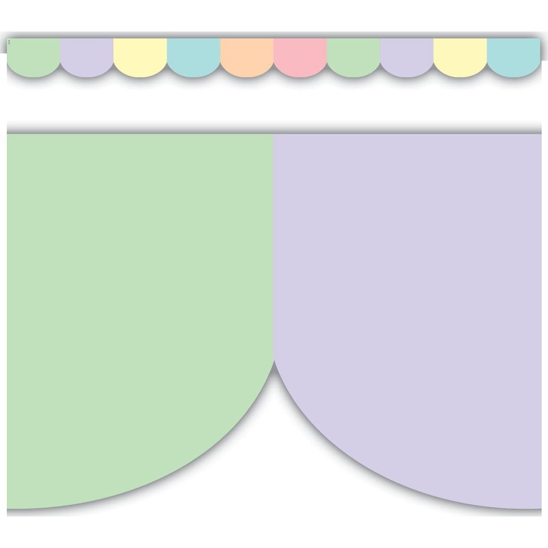Teacher Created Resources Pastel Pop Scalloped Die-Cut Border Trim