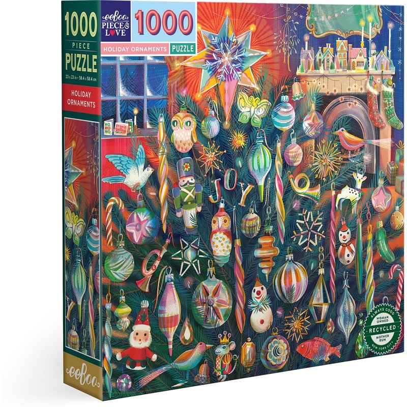 Eeboo Holiday Ornaments 1000 Piece Puzzle