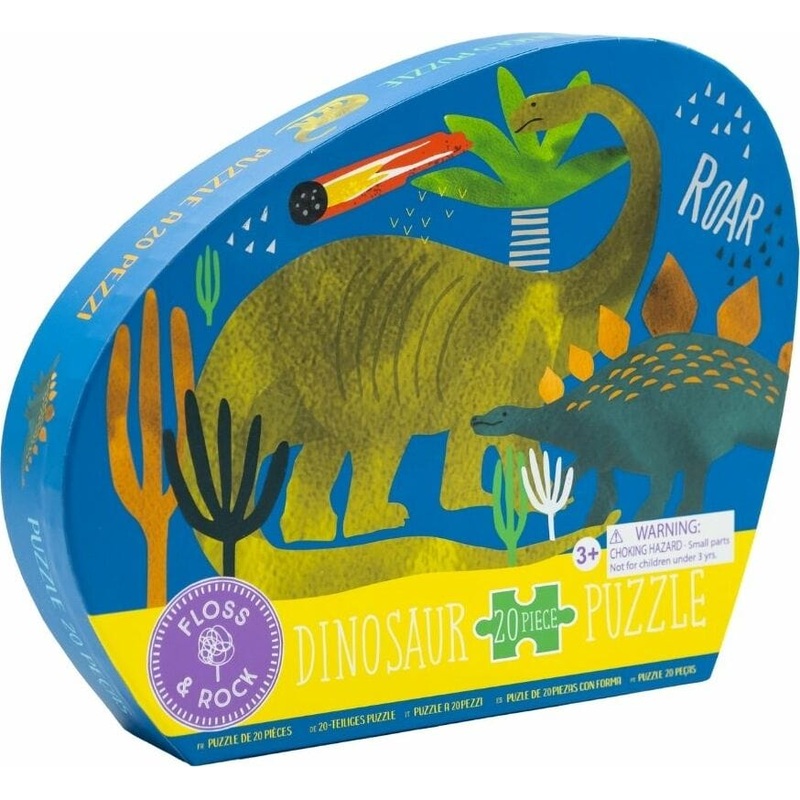 Floss & Rock Dinosaur Shaped 20 Piece Puzzle