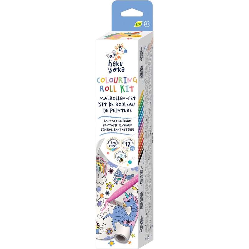 Haku Yoka Coloring Roll Kit Fantasy Unicorn