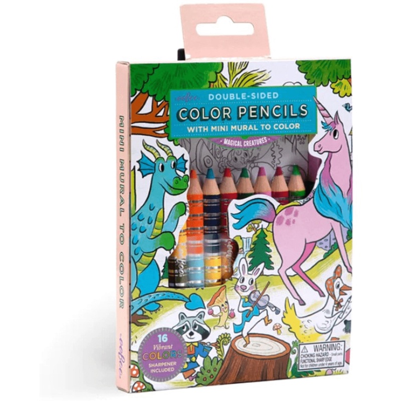 Double-Sided Colored Pencils with Mini Mural - Magical Creatures