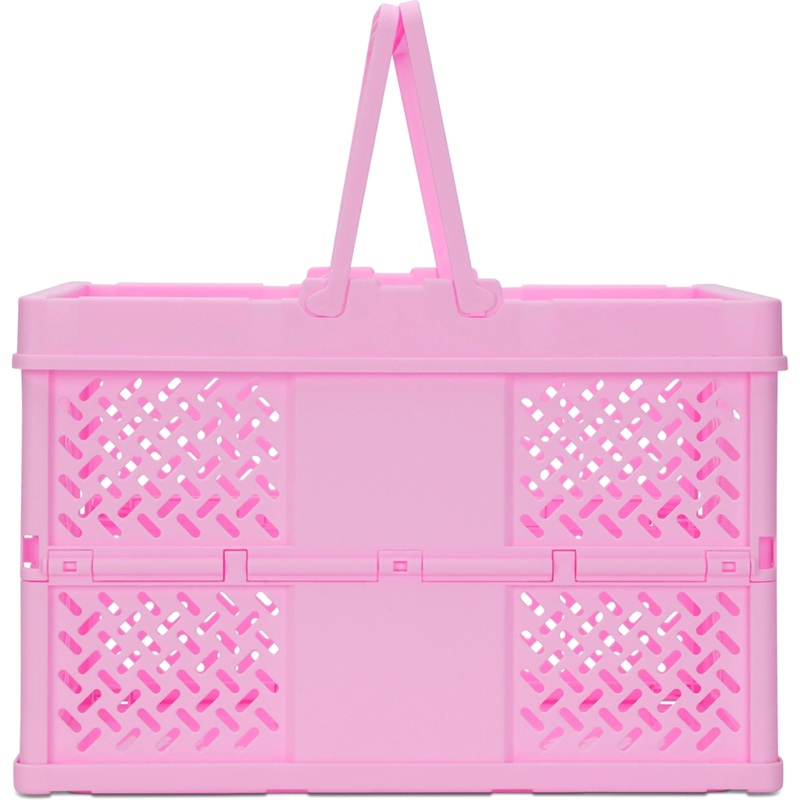 Pink Foldable Storage Crate Large