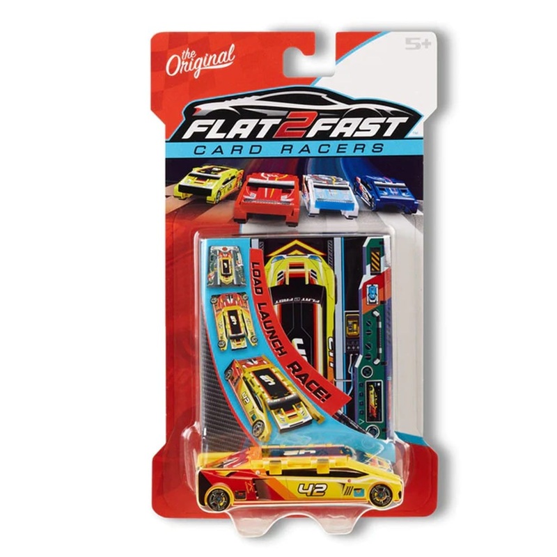 Yellow Flat 2 Fast Card Racers