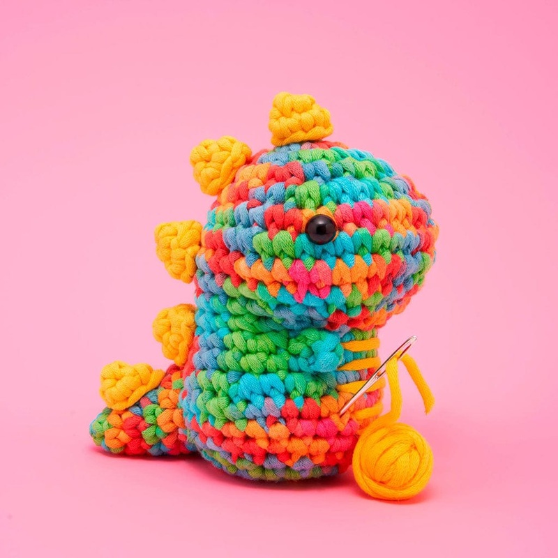 Fred the Rainbow Dinosaur Learn to Crochet Kit