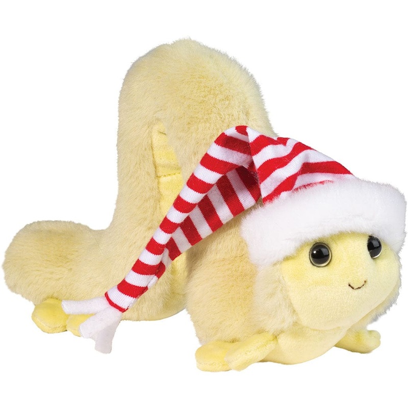 Inchy Inchworm with Santa Hat 8"