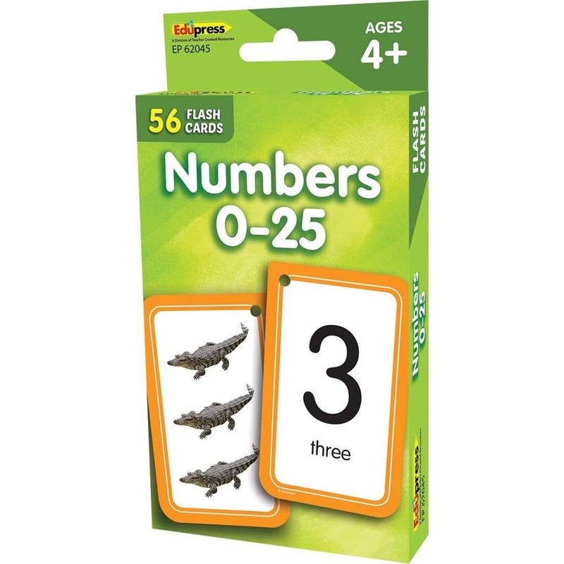 Number 0-25 Flash Cards