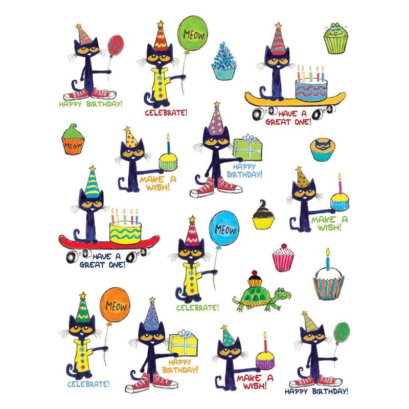 Pete the Cat Birthday Stickers