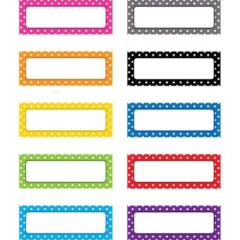 Polka Dot Magnetic Labels