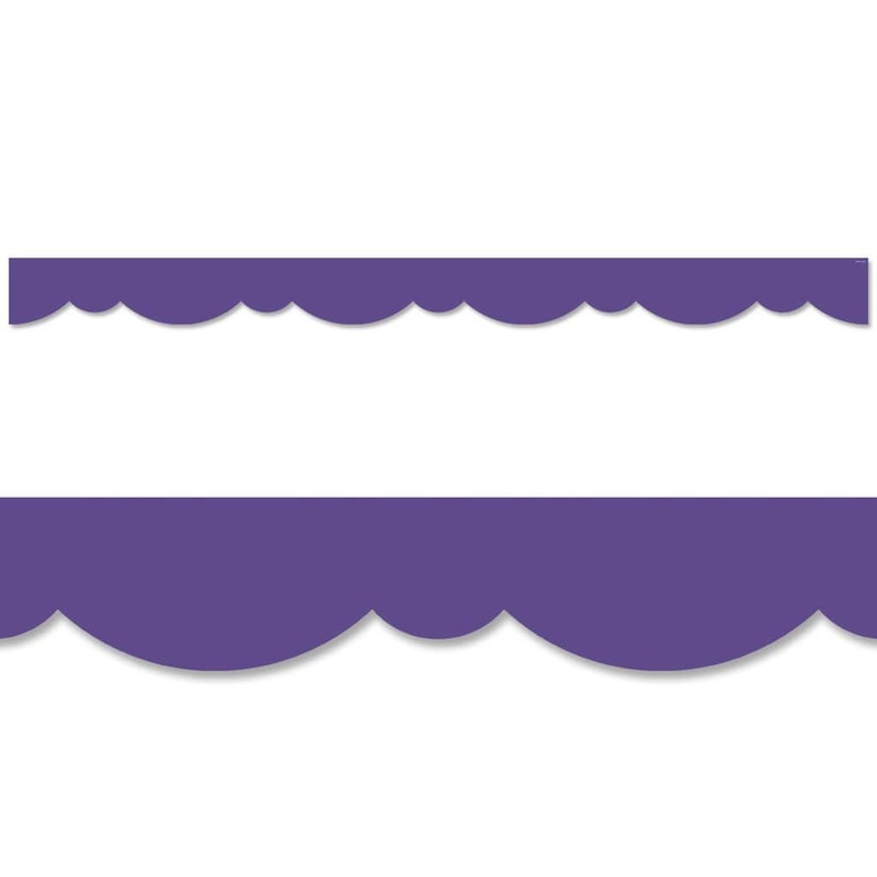 Purple Stylish Scallops Border Trim