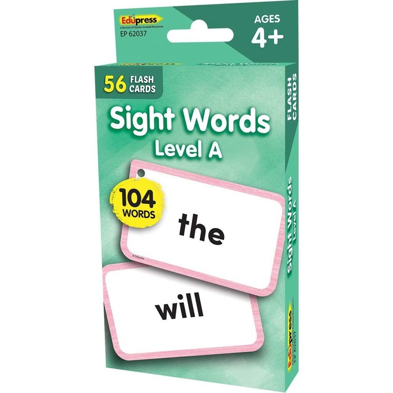 Sight Word Flash Cards - Level A