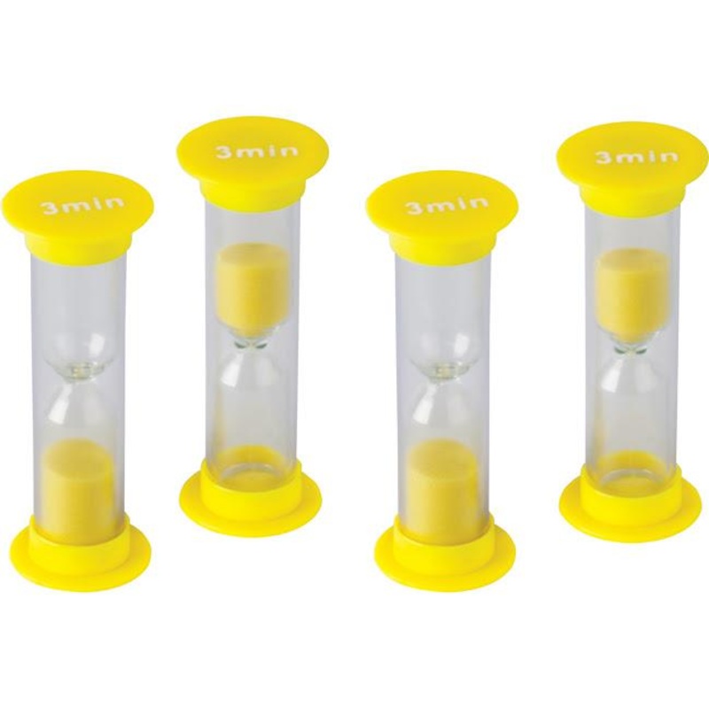 Small 3 Minute Sand Timers Set
