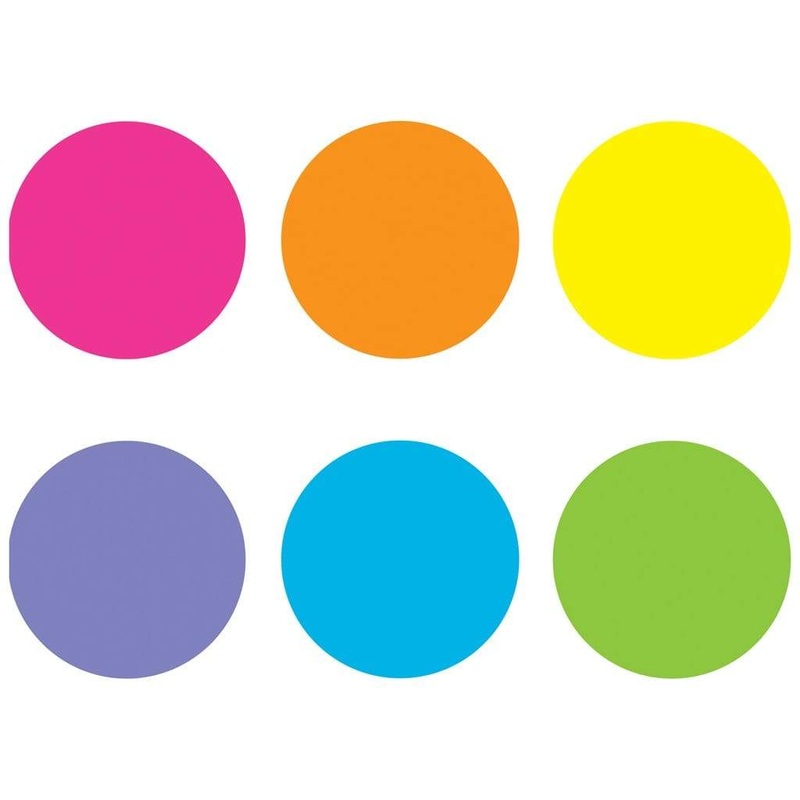 Spot On Bright Circles Carpet Markers - 7"