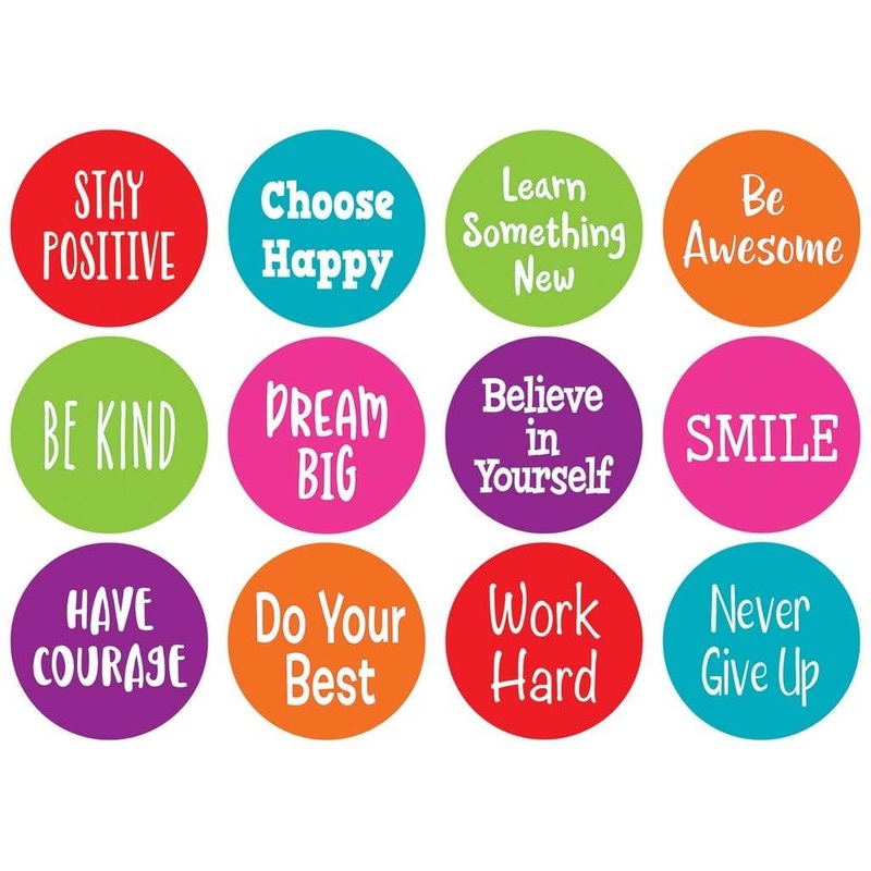 Spot On Positive Sayings Carpet Markers - 4''