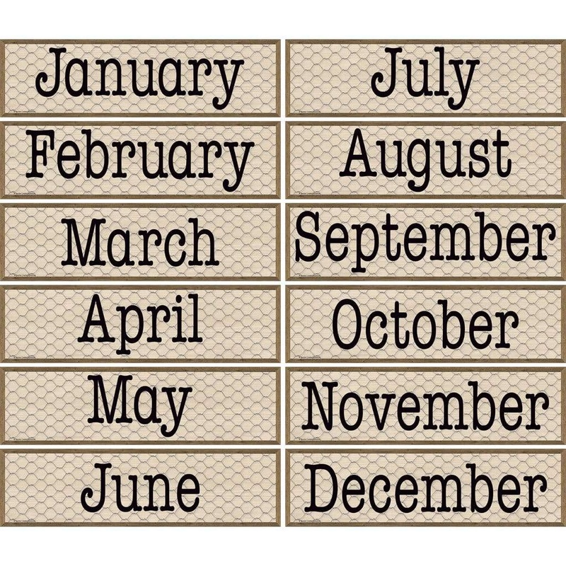 Teacher Created Resources Home Sweet Classroom Chicken Wire Monthly Headliners