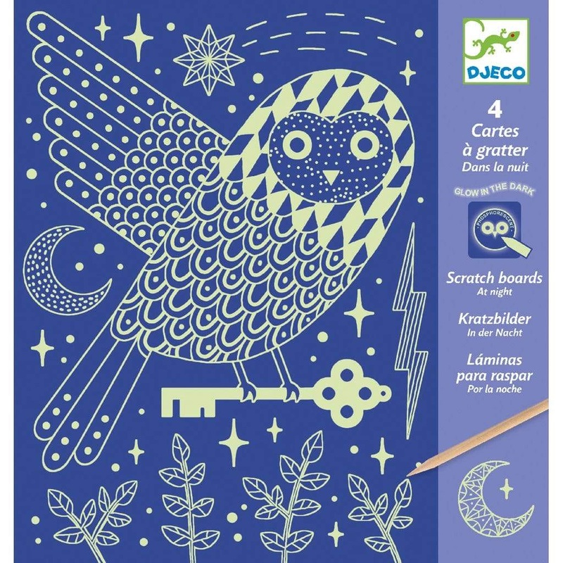 At Night Scratch Art Cards