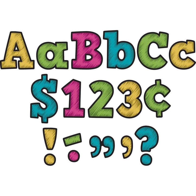 Chalkboard Brights 4'' Letters