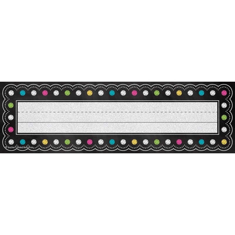 Chalkboard Brights Name Plates