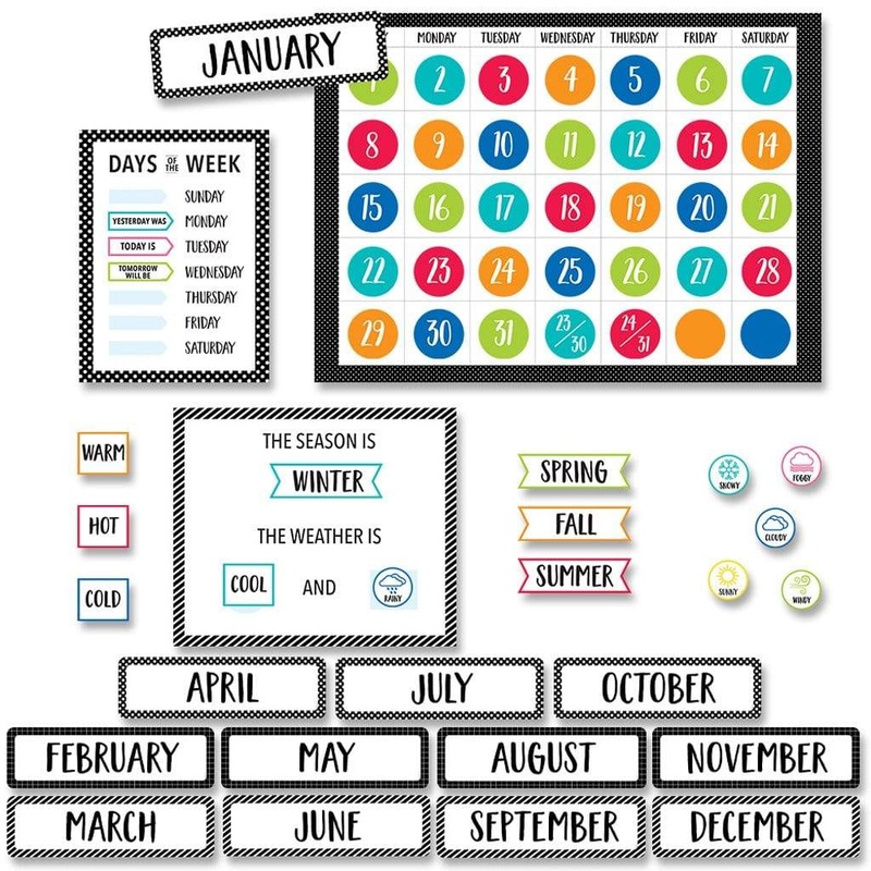 Core Dcor Calendar Bulletin Board Set