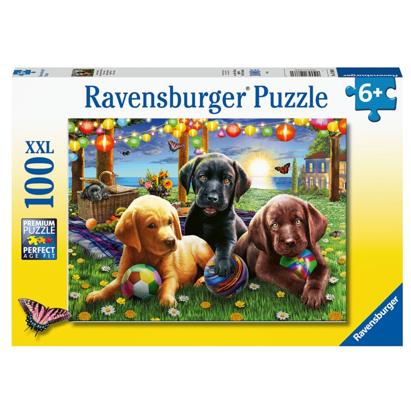 Puppy Picnic 100 Piece Puzzle